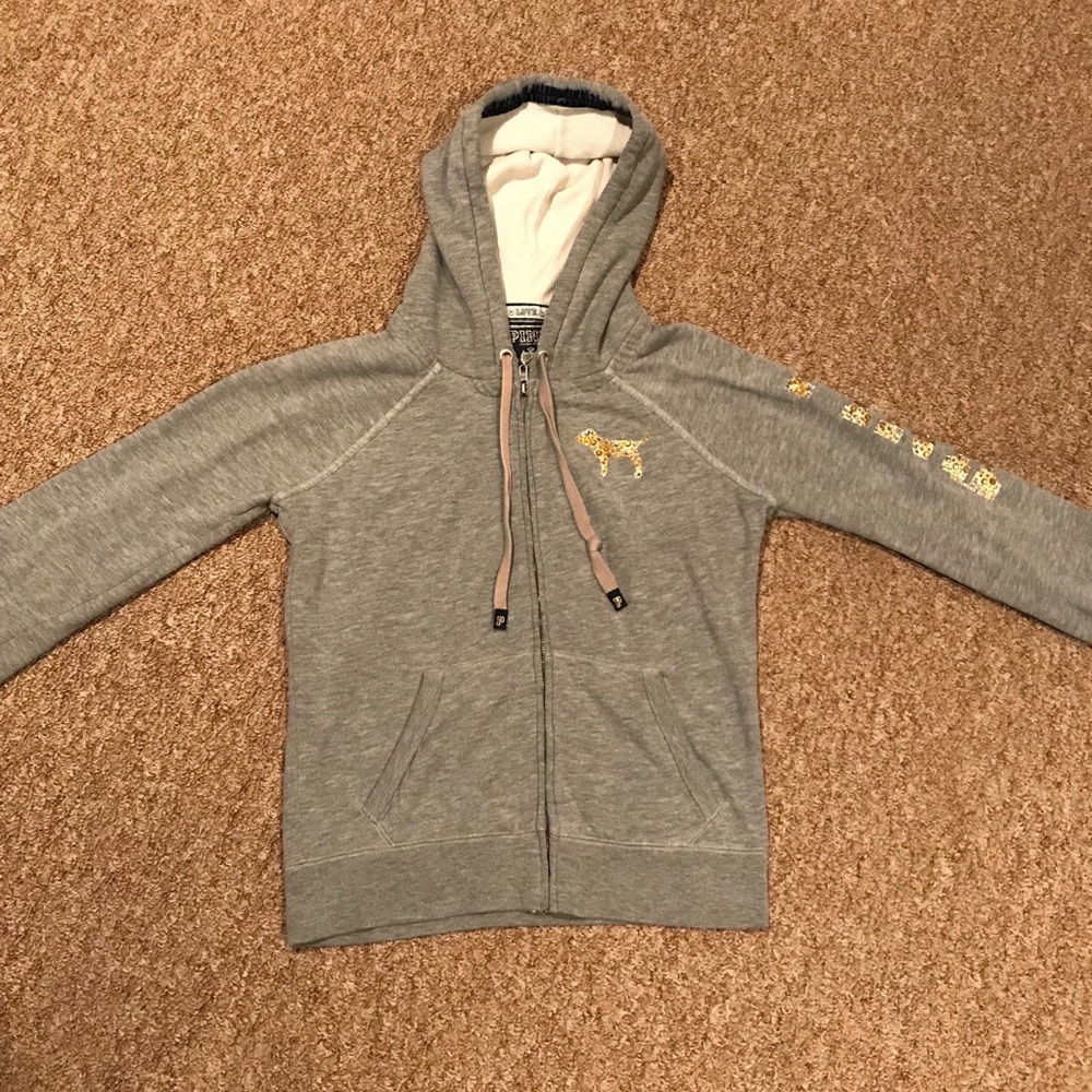 Pink VS Grey Zip Up Jacket